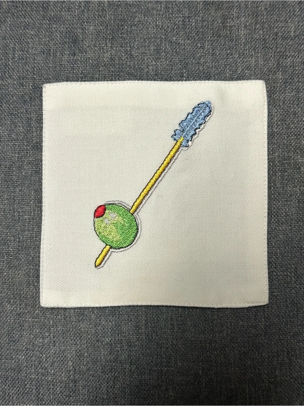 Crate&Barrel Embroidered Tidbit Cocktail Napkins